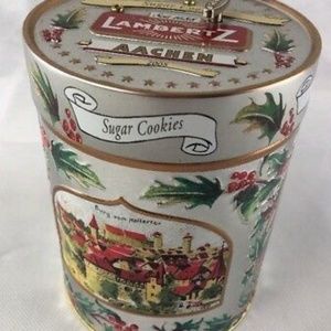 Lambertz wind up musical christmas cookie tin